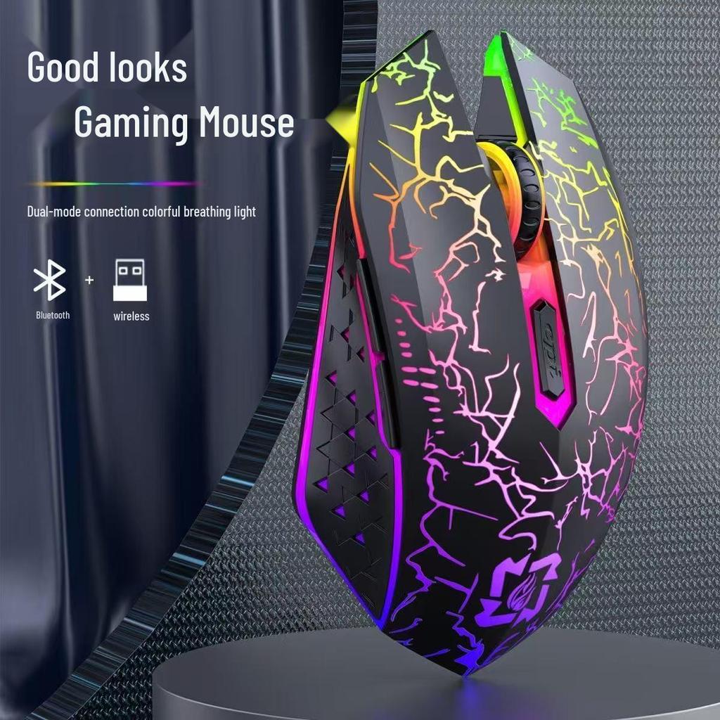 Silent Rechargeable Bluetooth Wireless Mouse for Office & Gaming - Universal Laptop Accessory