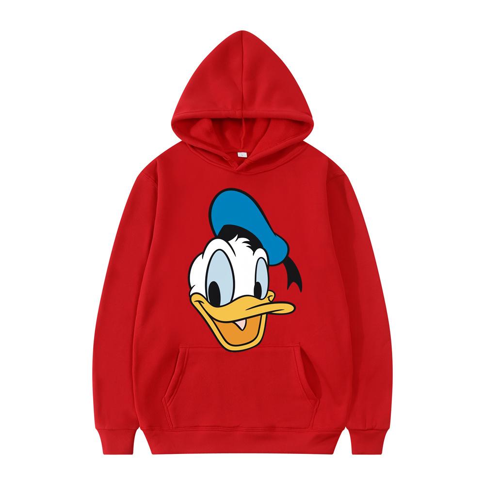 2024 New Disney Donald Duck Men Women Hoodies Casual Hip Hop Streetwear Long Sleeves Sweatshirts Boys Girls Autumn Tops Coats