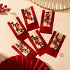 6pcs Chinese Style Money Envelopes 2026 Horse Year Red Packet Lucky Red Bag  New Year Celebration