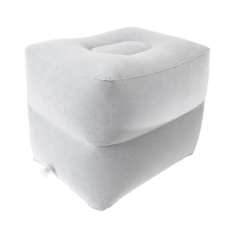 

PVC Kids Flight Sleeping Footrest Pillow Resting Pillow On Airplane Cat Bus Pillow Inflatable Travel Foot Rest Pillow Foot Pad серый
