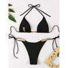 Sexy Micro Bikini Black Swimwear Bandage Woman Swimsuit Female Thong Bikinis Set 2 Piece Women Bathing Suit Beachwear