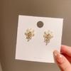 Elegant Korean Pearl Flower Earrings