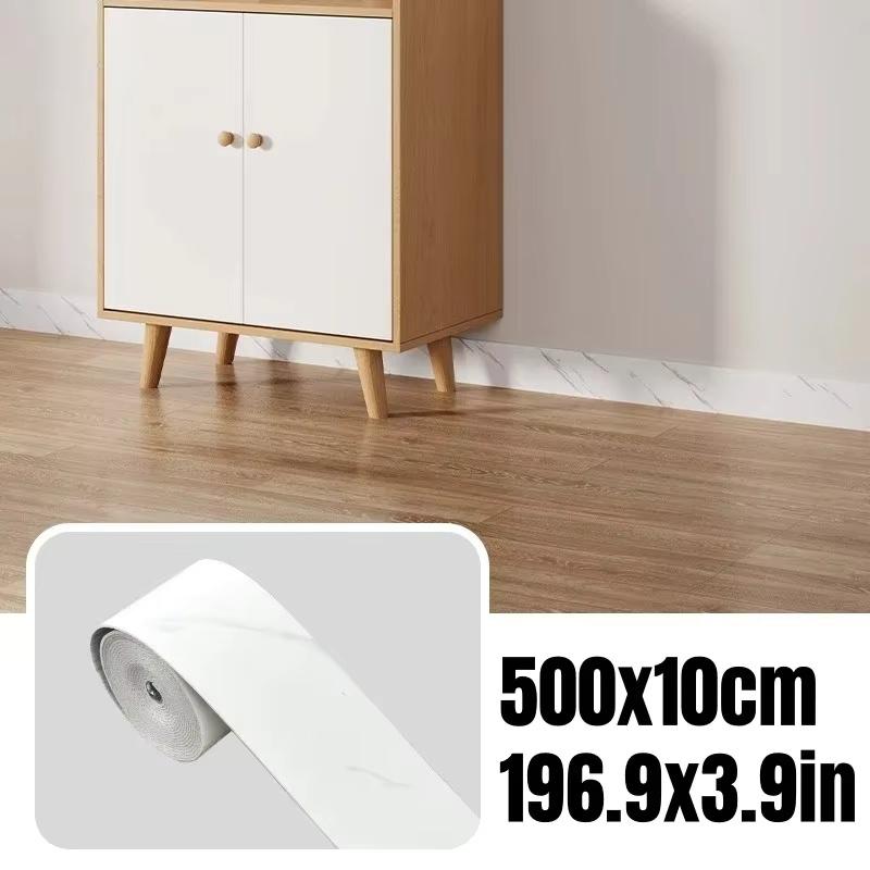 

5M PVC Waterproof Waist Line Wood Marble Self Adhesive Skirting Line Wallpaper Living Room Decor Vinyl Border Wall Corner Stick