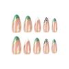24 Pieces Almond Nail Fake Nail Wear Manicure French Wear Nail Piece Manicure Nails