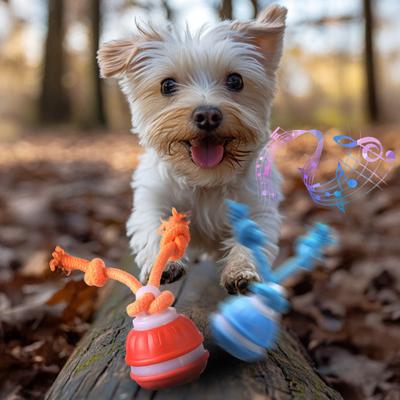 Yousheng Smart Automatic Moving Ball Squeaky Dog Toy with Motion Sensor Compact Design USB Charging Interactive Rolling Pet