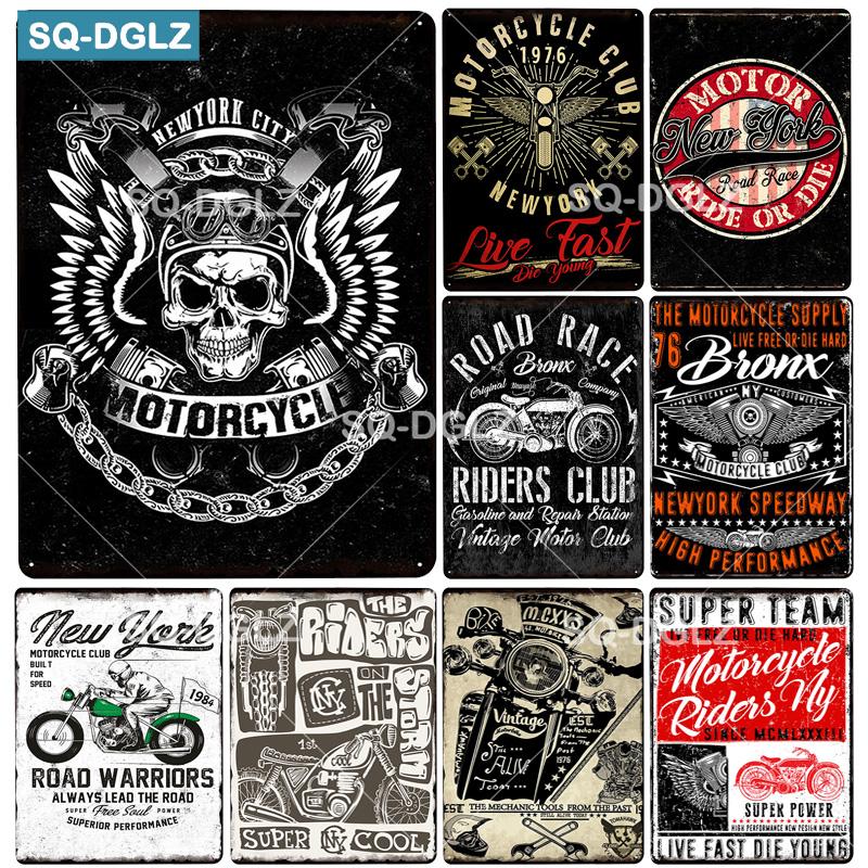 

[СК-ДГЛЗ] Ride Or Die Metal Sign Vintage Metal Plaque Plate Wall Decor Tin Signs Motorcycle Club Poster Gift