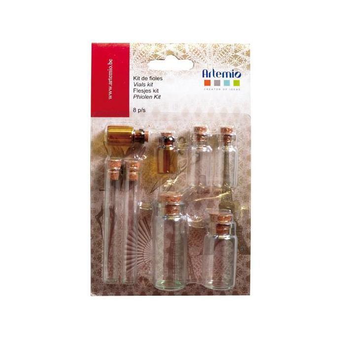 Kit of 8 Glass Vials
