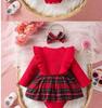 Baby Girl's Bowknot Dress Bodysuit with Hairband (Spring/Autumn)