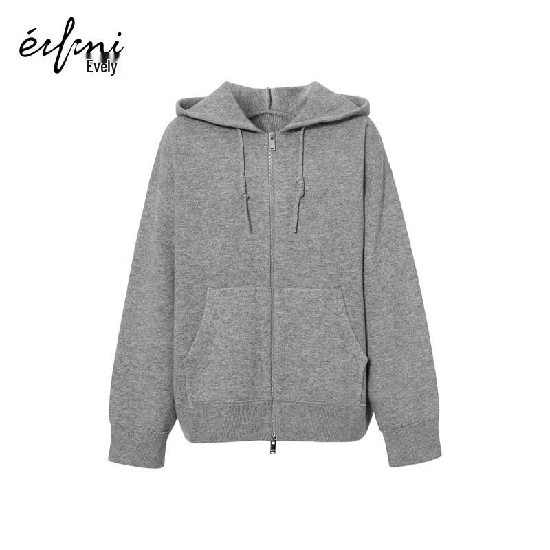 

Eifini Women s Hooded Loose Knit Cardigan M