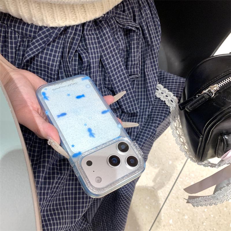 

Fine Glitter Blue Star Fish Case for iPhone 17 / 16 Pro Max / 15 / 14 iPhone 14 Pro Max