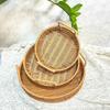 Handmade Imitation Rattan Storage Basket Plastic Dry Fruit Storage Tray  Kitchen
