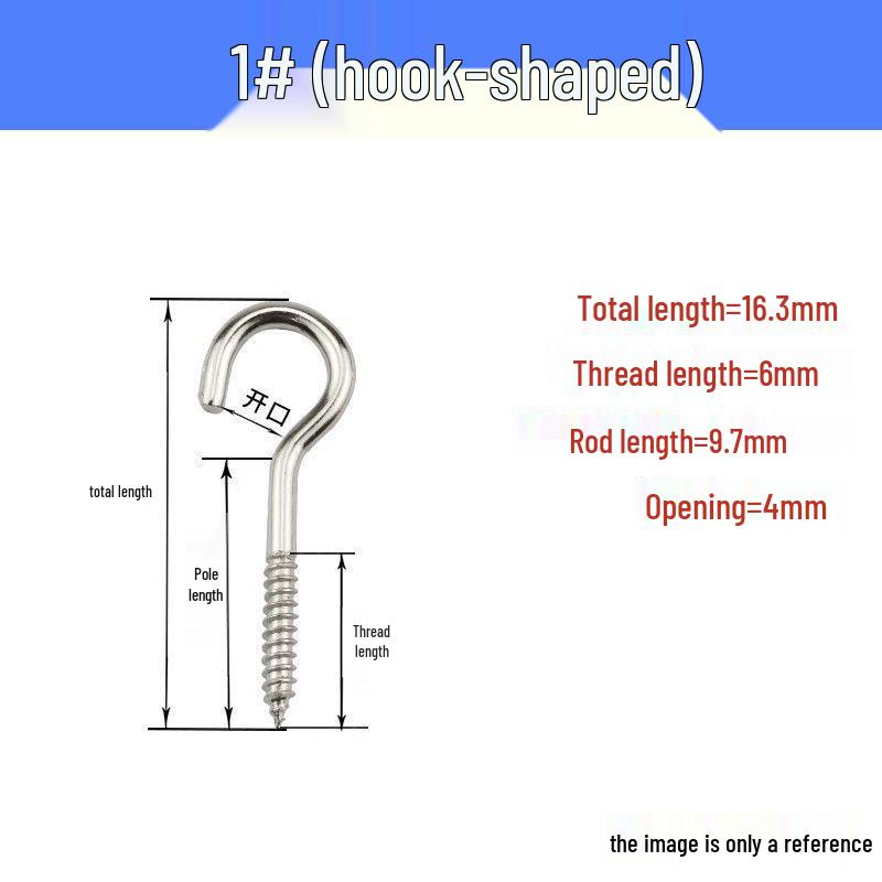 Eye Bolt & Assorted Hooks with Self-Tapping Screws