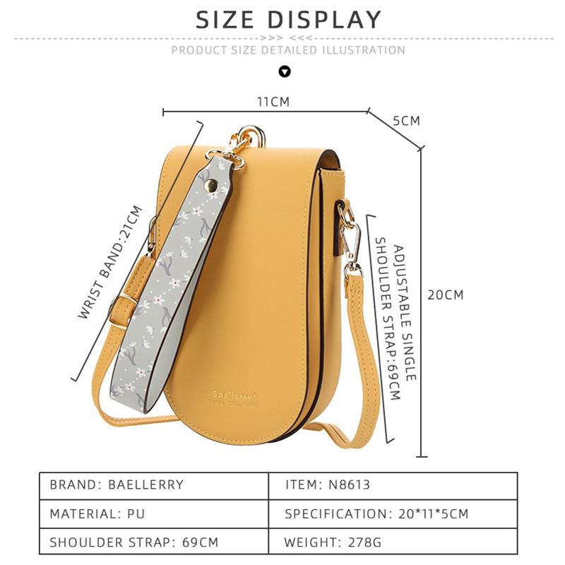 Baellerry Women Fashion Handbags Leather Shoulder Bags Classic Phone Bag Purse