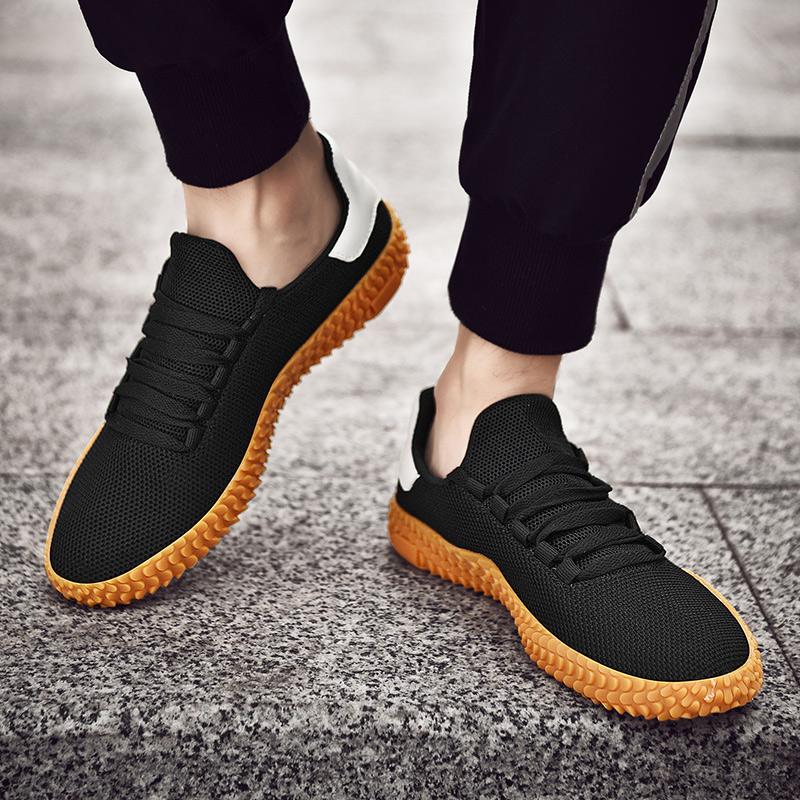 Men Running Sneakers Breathable Mesh Sport Shoes Flat Soft Man Shoes Fashion Black Training Jogging Footwear Comfortable Walking