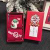Two Pairs Of Gift Box Socks, Year Of The Snake, Birthday Year, Big Red New Year'S Socks, Women'S College Style, Women'S Medium Tube Cotton Socks,