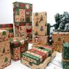 1Pcs Festive Kraft Paper With Snowflake Tree And Patterns Ornament Ideal For Holiday Gift Wrapping Christmas Wrapping Paper Roll