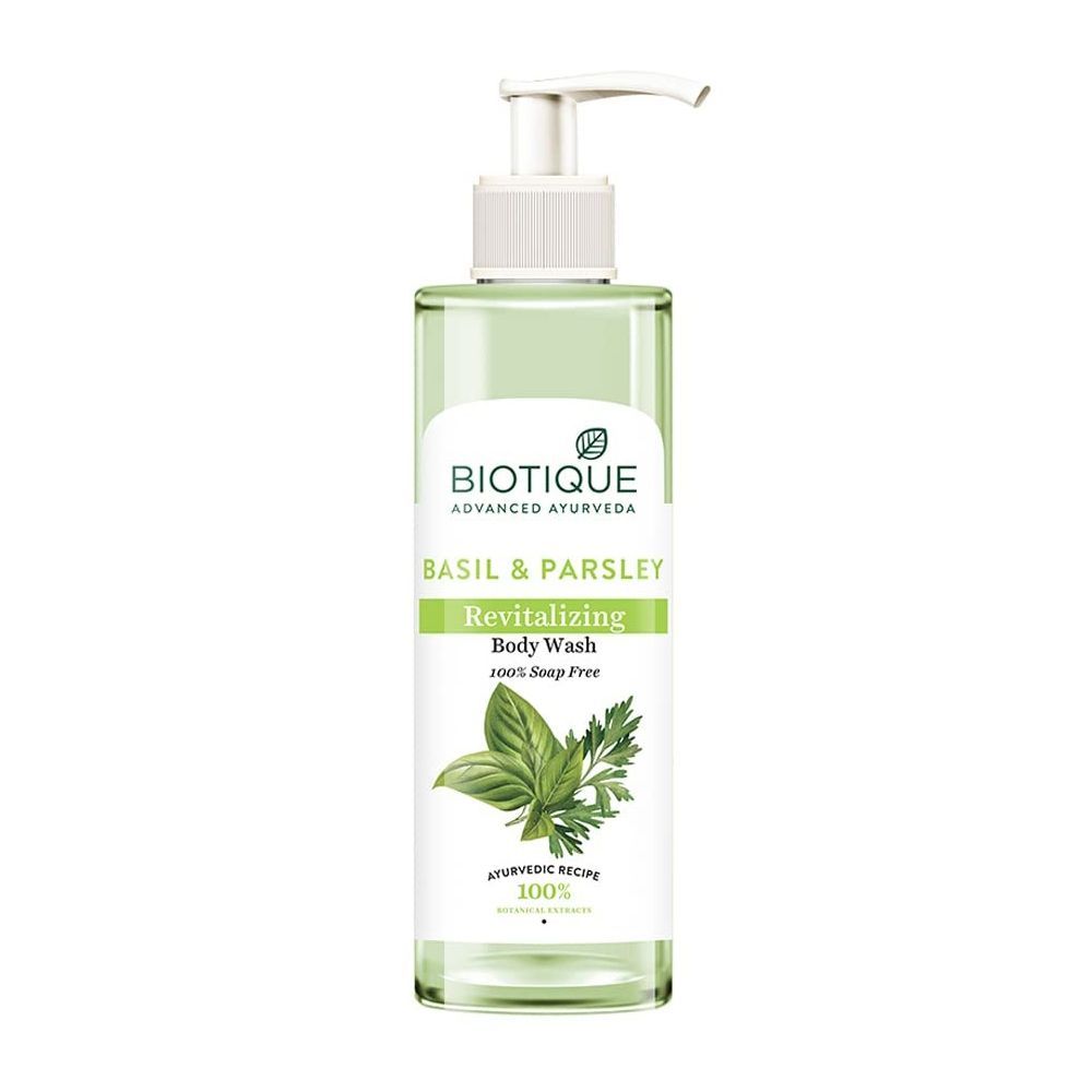 

Восстанавливающий гель для душа с Базиликом и Петрушкой (200 мл), Basil & Parsley Revitalizing Body Wash, Biotique 10.549999999999999