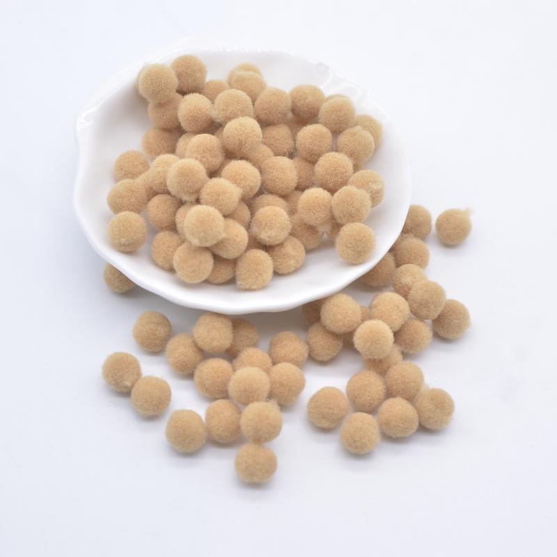 200Pcs 8mm Colorful Elastic Ball DIY Sewing On Patches Home Decoration Appliques Crafts Accessories