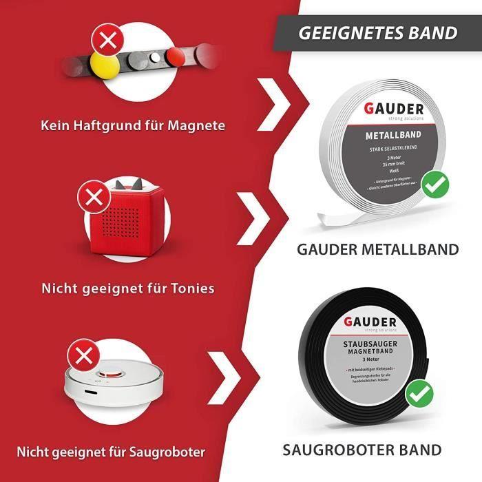 GAUDER Magnetic Tape Dispenser | Adhesive Magnetic Tape | Self-Adhesive Magnetic Roll