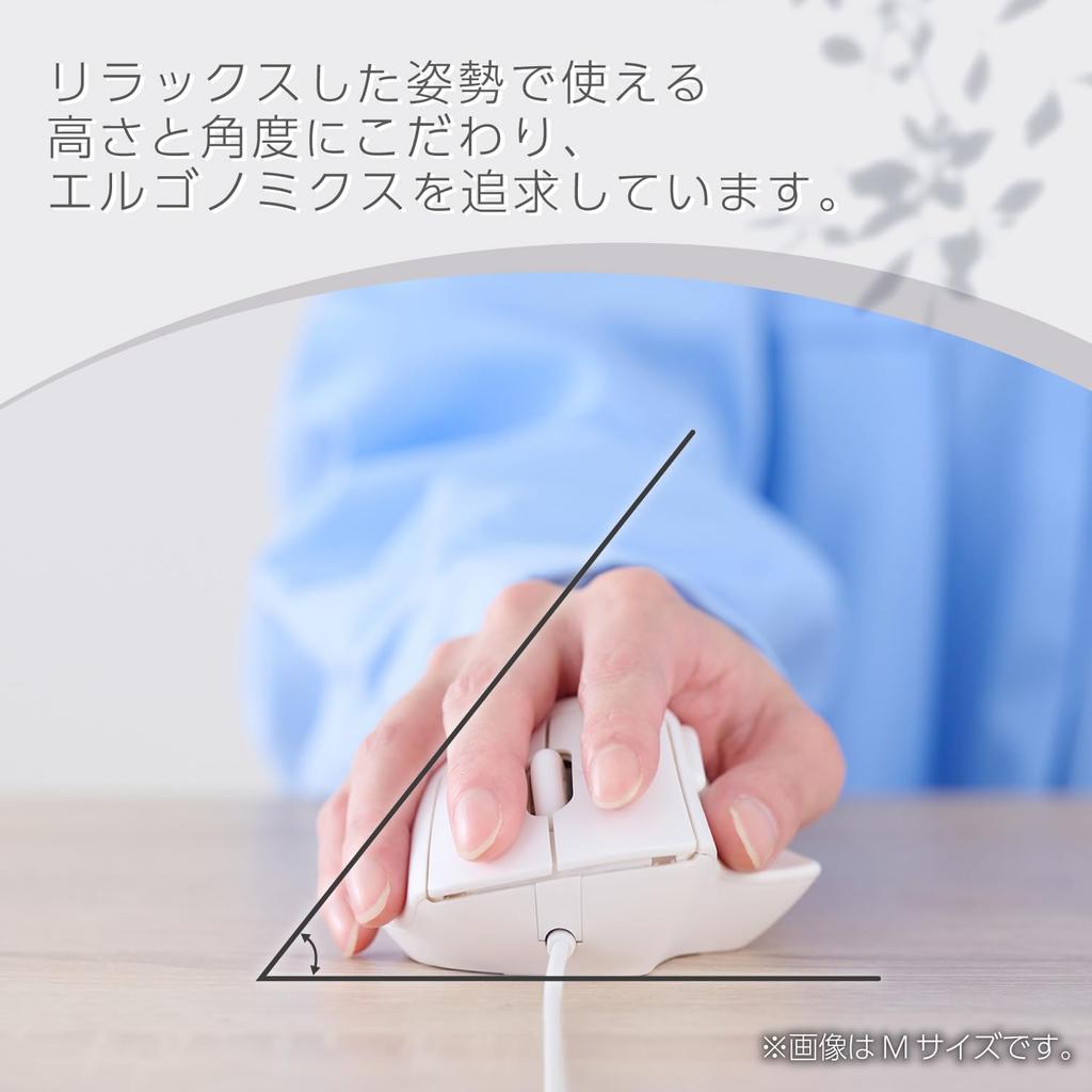 ELECOM SHELLPHA Wired Mouse, Quiet, 5 Buttons + Tilt, Small Size, White, M-SH31UBSKWH