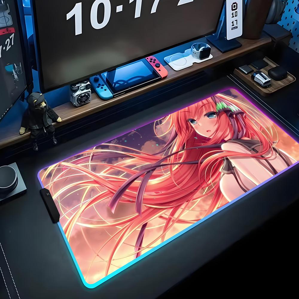 Nakano nino Tappetino Mouse RGB Tappetino Mouse Gaming Grande Pad LED Tappetino Scrivania PC Tappetino Mouse Luminoso Tappetini Tastiera Grandi Tappeto Tavolo Con Retroilluminazione