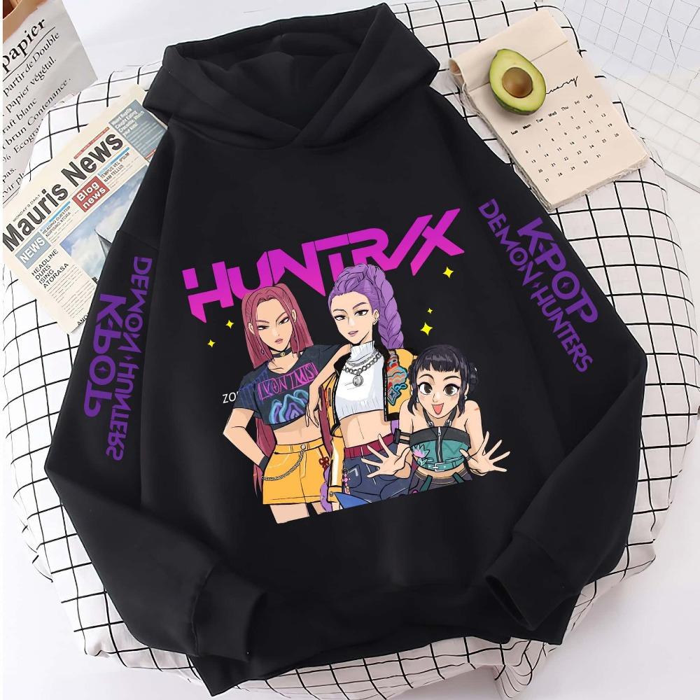 K-pop Devil Hunter Hoodie Girls' Long Sleeve Jacket Saja Children's Printed Hoodie Fashion Hoodie Children's Top