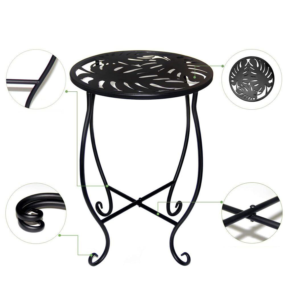 Metal End Table Outdoor Side Table Patio Yard Table