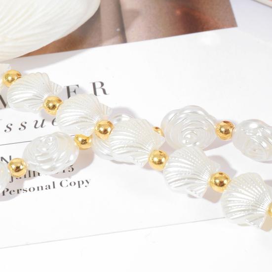 Magnetic Curtain Tiebacks Strong Magnets No Holes Holdbacks Camellia Shell Shape Curtain Tie for Living Room Bedroom Kitchen Bathroom