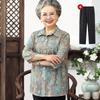 Elderly Women's Summer Seven-Sleeve Suit