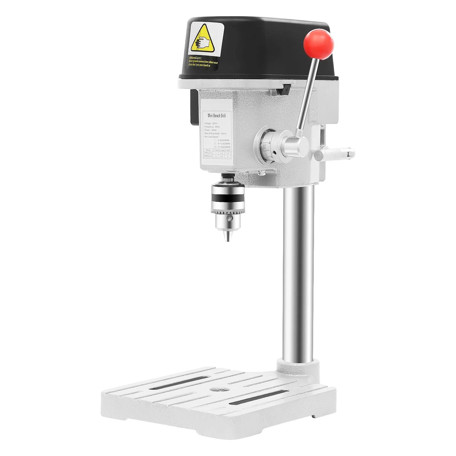 

340 Вт 220 В Портативний Настільний Свердлильний Верстат 3-швидкісний 8000/11000/16000 об/хв Сталевий Чавунний Свердлильний Верстат 25 мм Глибина DIY Настільний Інструмент
