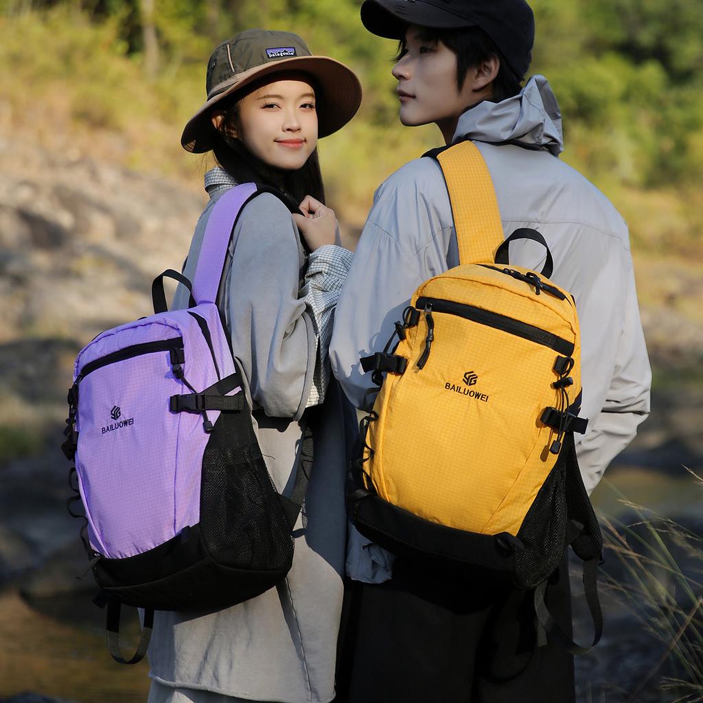 Schoolbag Outdoor Backpack Women's Lightweight Backpack Waterproof Travel Bag Lightweight School Bag Men's College Student Hiking Hiking Bag