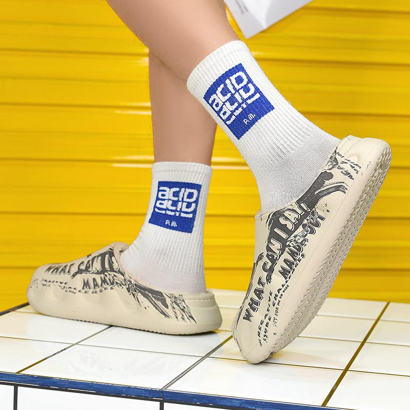 Pantoufles d'hiver en coton légères et chaudes pour couple, chaussures décontractées en coton pour la maison, grande taille