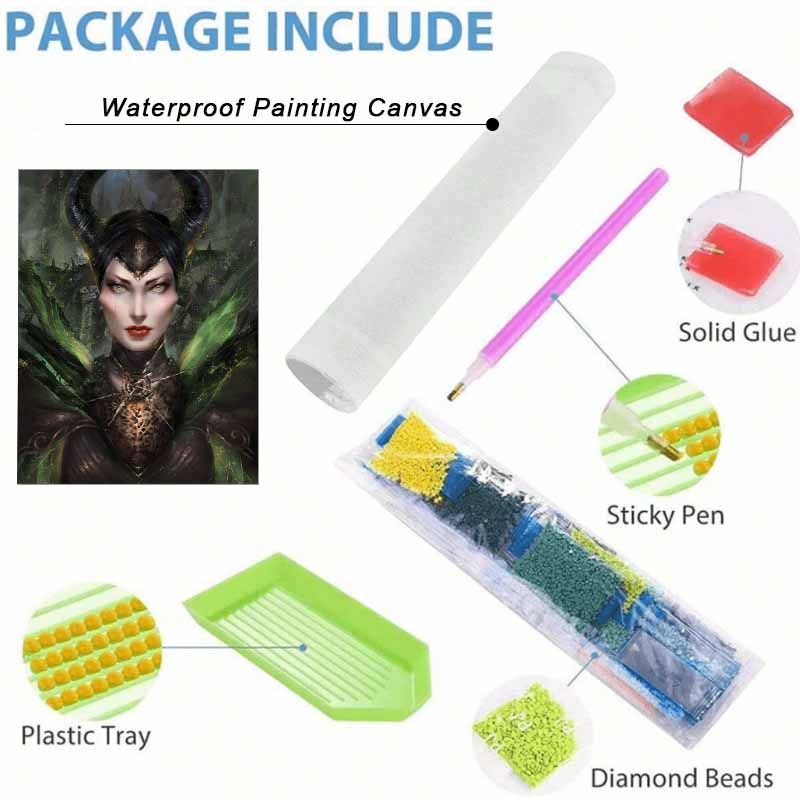 Disney Diamond Painting 5D DIY Maleficent Diamond Painting Art Diamond Painting Kit Adult/Beginner Gift Idea Home Decor