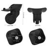 1 Pair Durable PP+PET Luggage Wheel Mute Black Suitcase Wheel Swivel Caster Luggage Parts