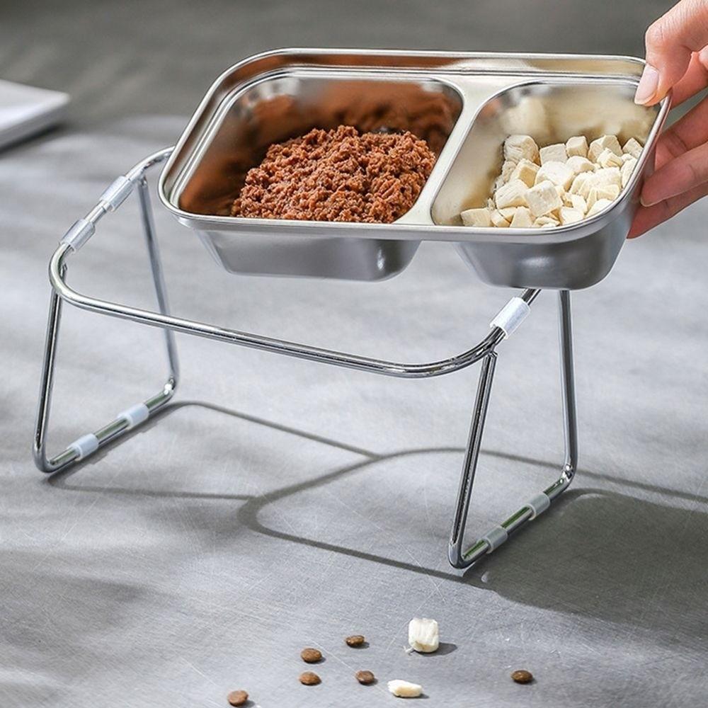 45 Degree Tilt Elevated Cat Bowl Leak-Proof Design Neck Protection Bowl Anti-Tip Pet Bowl  Home Use