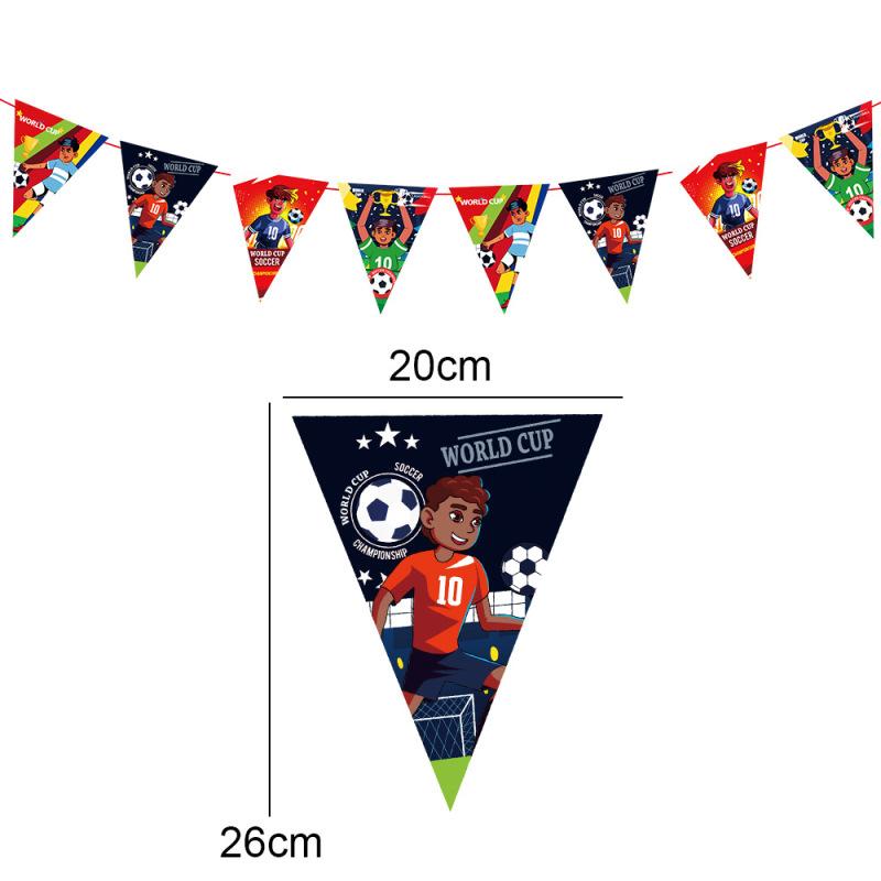 5 Meter 2022 Katar Weltmeisterschaft Zugfahne Fußballmuster Hawaiianische Partyzubehör Für Bar Club