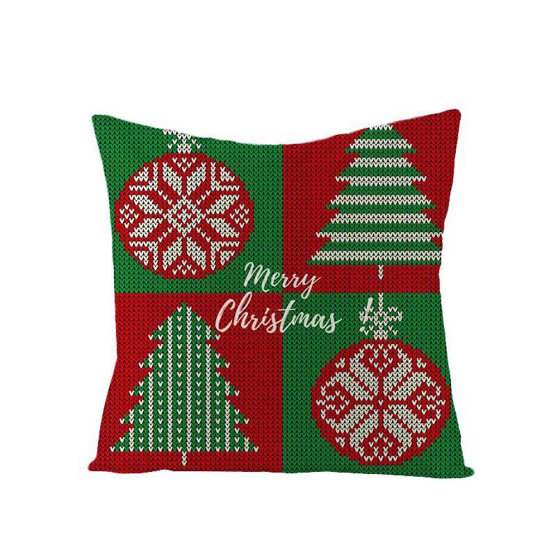 Linen Christmas Pillowcase Home Christmas Sofa Pillowcase Christmas