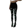 Fashion Glow In The Dark Hosiery With Elastic Waistband Halloween Pantyhose Perfect For Evening Event And Daily Use
