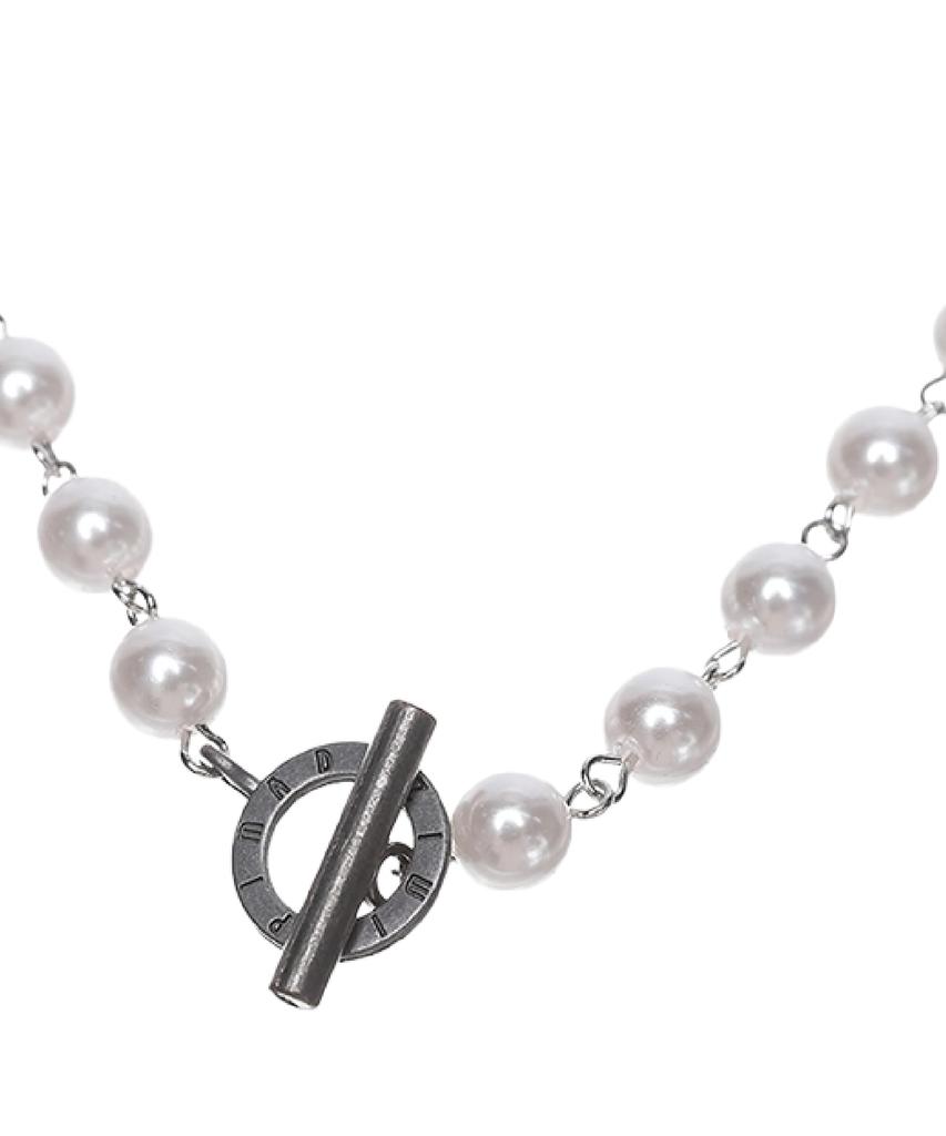 Pimadaziwin White Chain Pearl Necklace_[Bold]