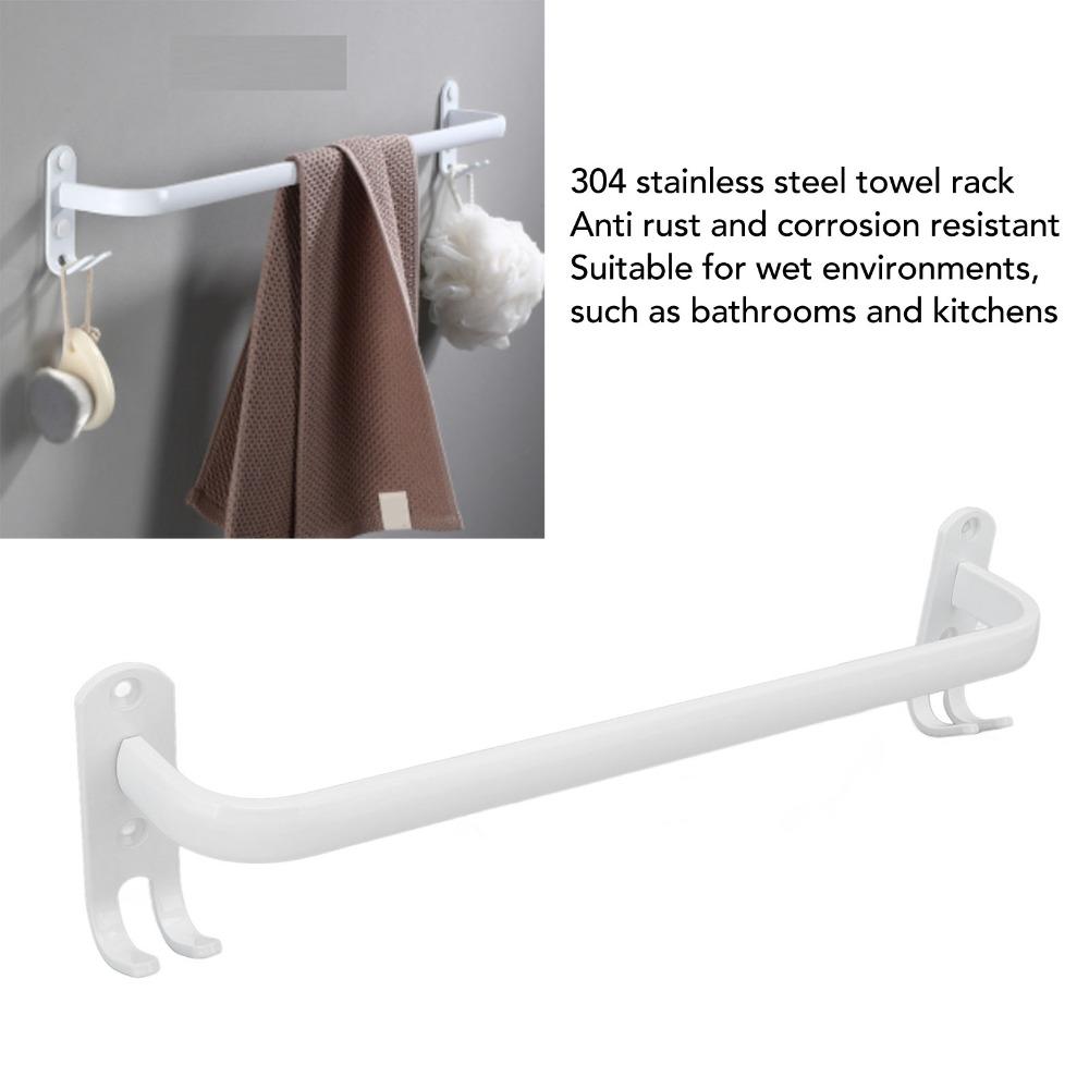Aluminum Towel Holder White Towel Rack Elegant Towel Hanger Bathroom Kitchen Bedroom Closet