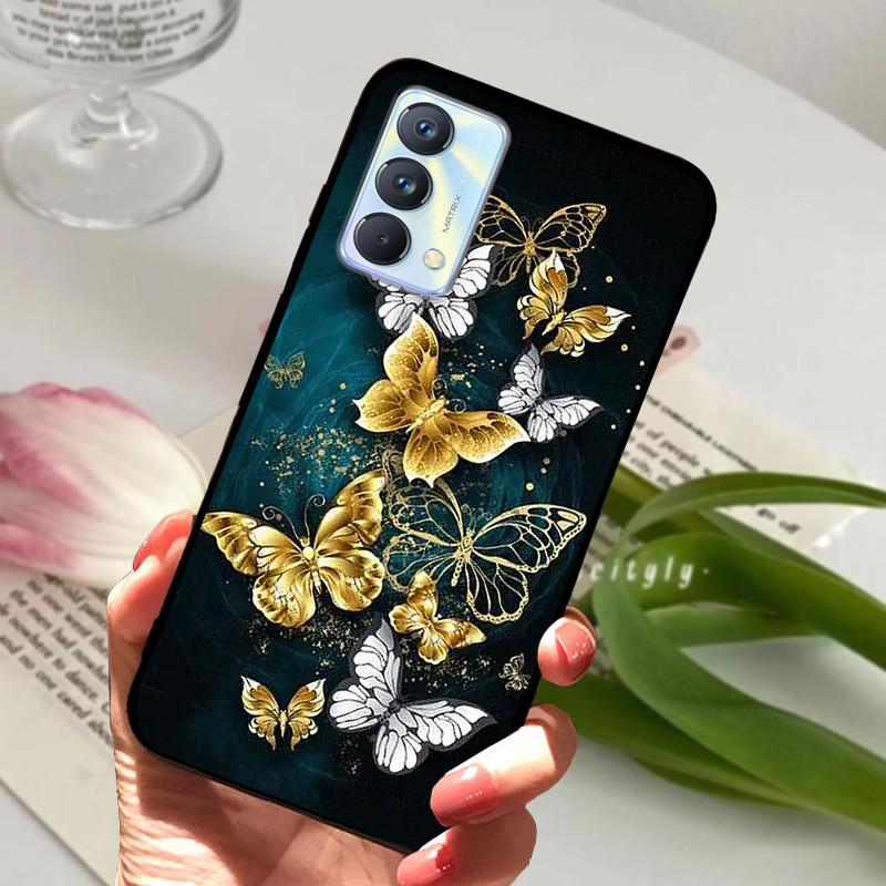 For cover Realme GT Master Case Edition Animal Cartoon Soft Silicone Funda for Realme GT Master Explorer Phone Cover Black Coque