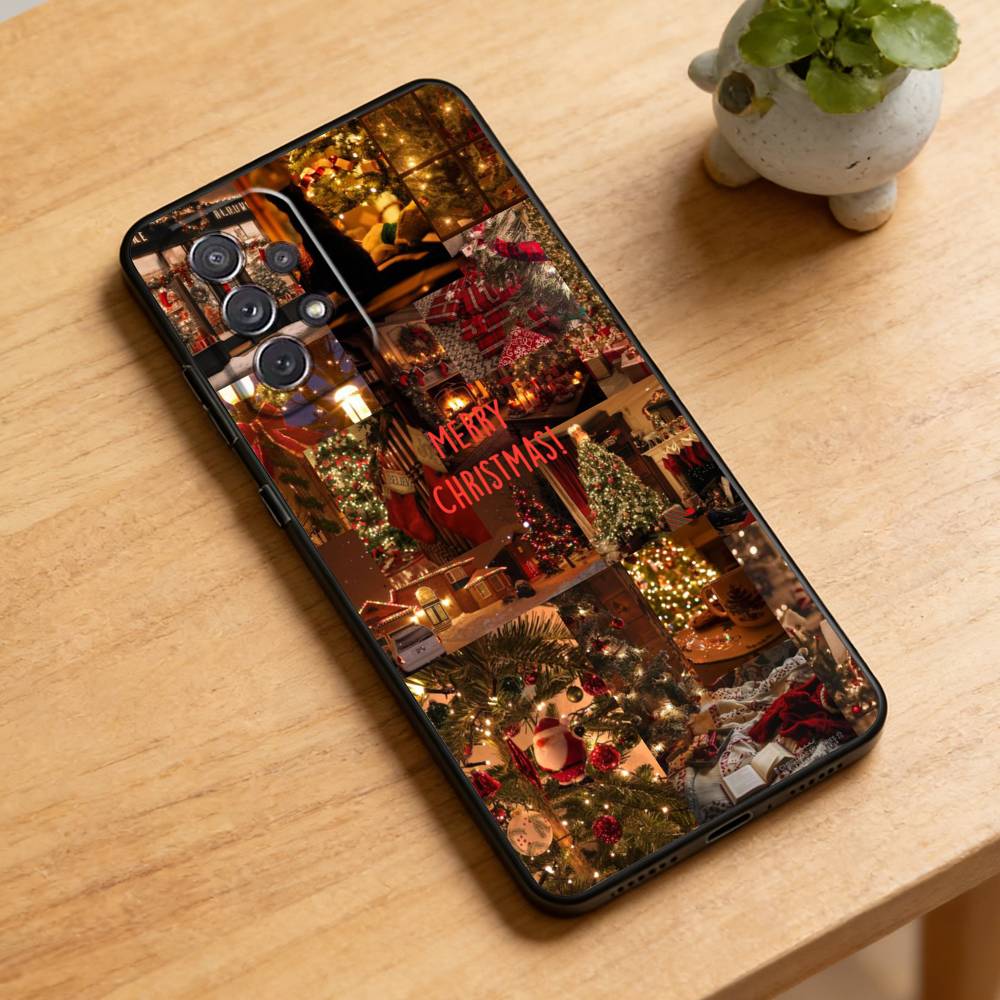 

Merry Christmas Tree Phone Case For Samsung Galaxy A73,A72,A71,A70,A52,A51 Others Soft Black Cover Samsung a22 4g