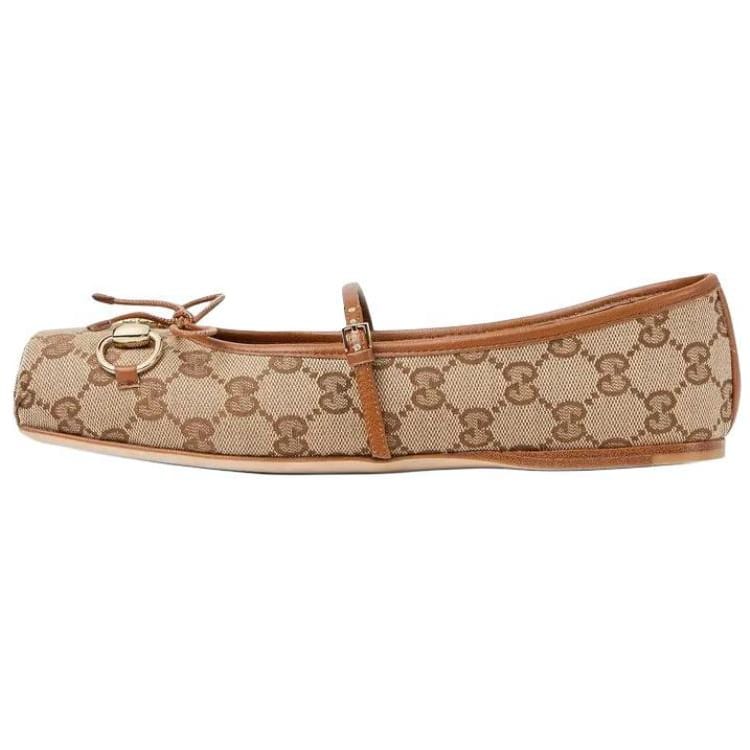 Gucci Wmns Horsebit Ballet `GG audekls