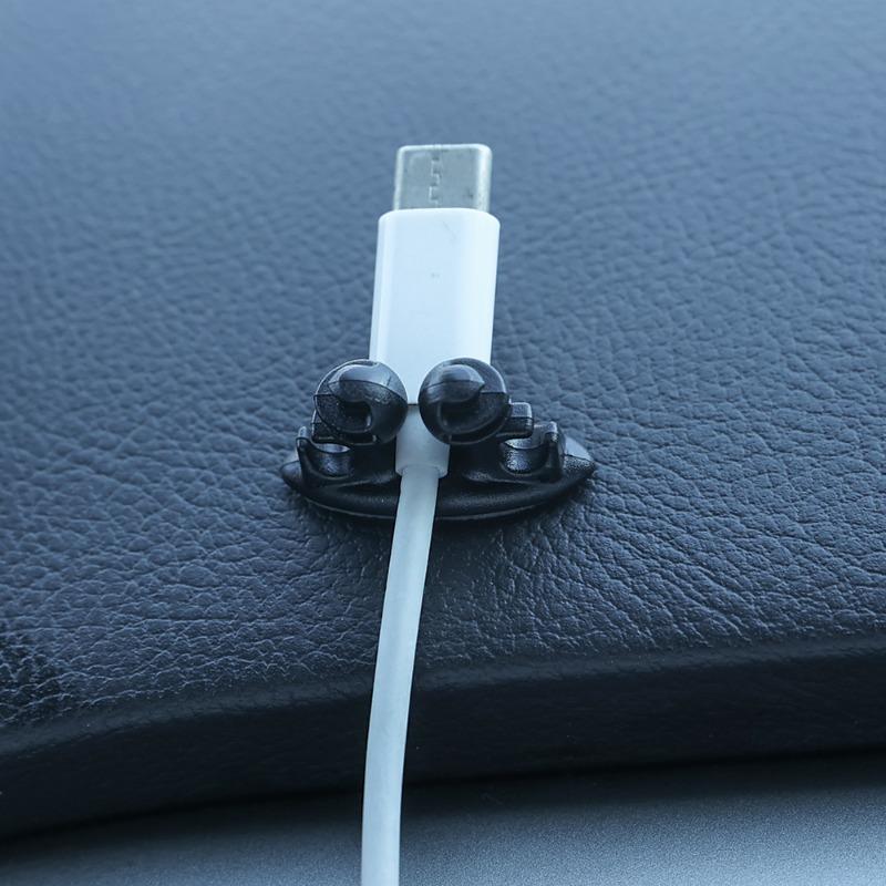 8pcs Silicone Cable Clips Car Mobile Phone Charger Cable Line Organizer Charger Cord Concentrator Headphone Wire Manager Clips