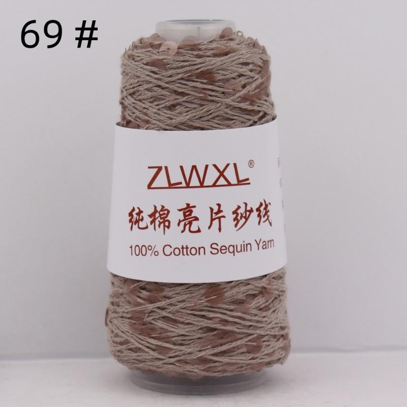 1000g /3200M 100% Cotton Yarn 6mm+3mm Special Sequin Yarn DIY Knitted Garment Accessories Rag Doll Knitting Yarn