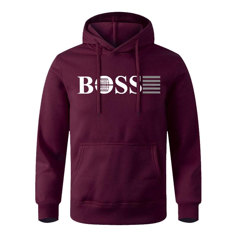 Fashionable Men's Hoodie with Street Casual Sports Style Long Sleeve and Kangaroo Pocket Fleece Sweatshirt for Autumn and Winter