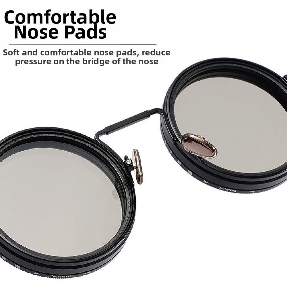 Round Adjustable Dimming Sunglasses ND9 Anti-UV Glasses Clarity Fishing Sunglasses Cycling