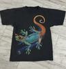 Vintage Caribbean Soul Iguana T-Shirt Men's Size Small Black 1992 Nature Tee