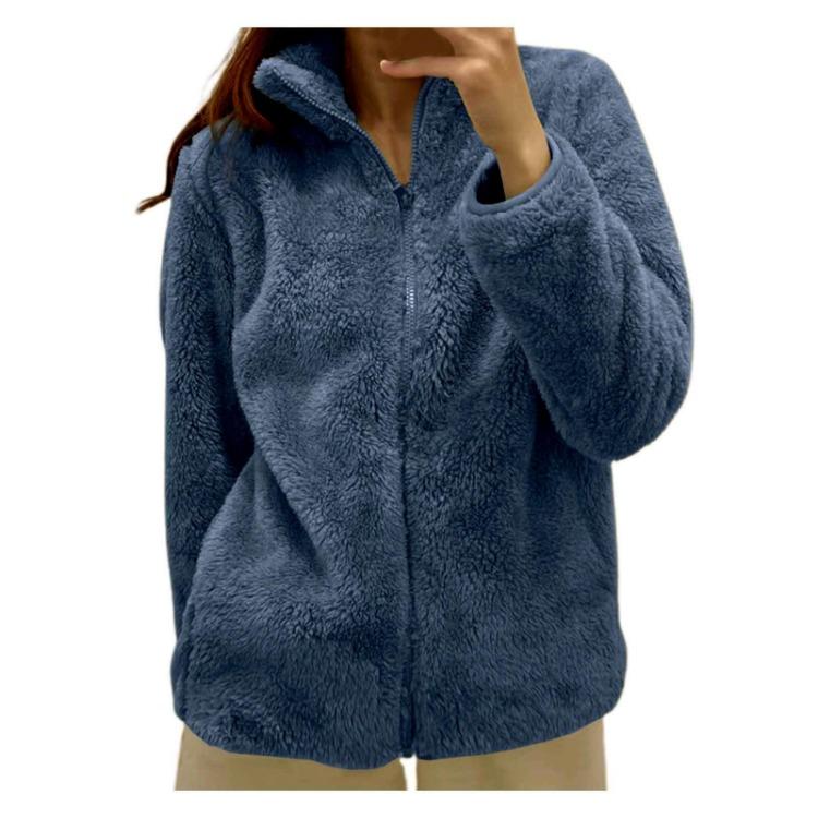 Giacca da Donna Leggera Taglie Forti con Zip in Pile Capospalla Inverno Autunno