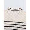 Kaslead New Arrival Women's Clothing Fashion Style Striped Short Style Hair Knitwear Tops Skirt Suit